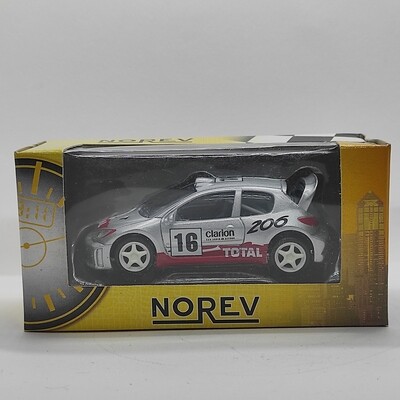 Peugeot 206 WRC grise N°16 Boite Minijet