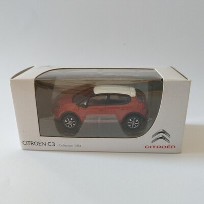 Citroen C3 2016 orange toit blanc (ancien logo)
