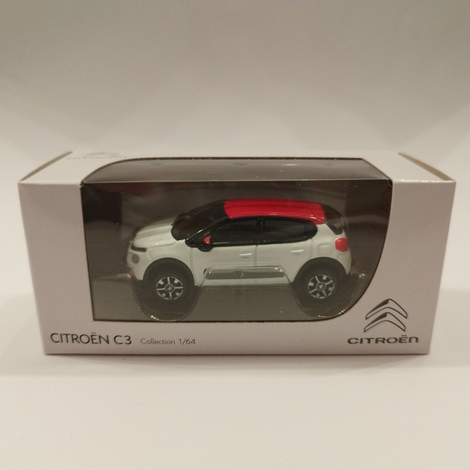 Citroen C3 2016 blanche toit rouge (nouveau logo)