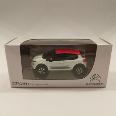 Citroen C3 2016 blanche toit rouge (nouveau logo)