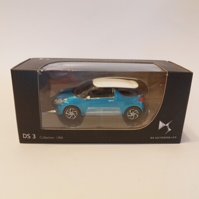 DS DS3 2016 bleue toit blanc
