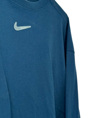 Nike Blue Cropped Hoodie
