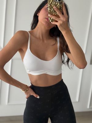 White Sports Bra New