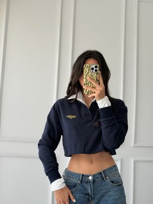 Blue Cropped Sweater