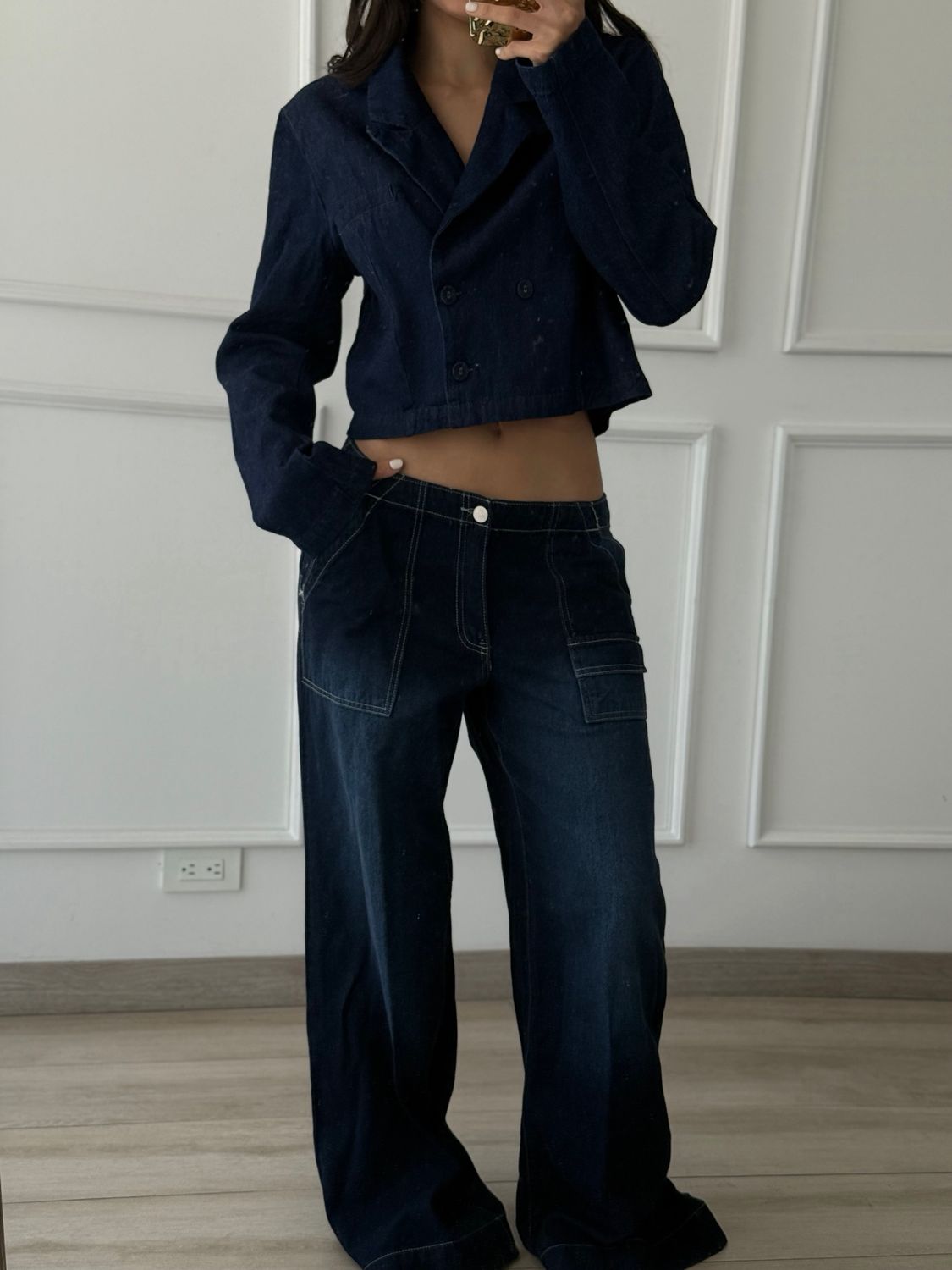 Dark Washed Blue Jeans