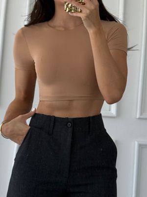 Light Brown Crop Top