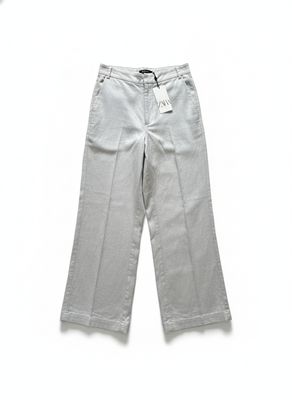 Gray Silk Fancy Pants