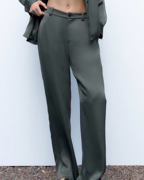 Gray Silk Pants