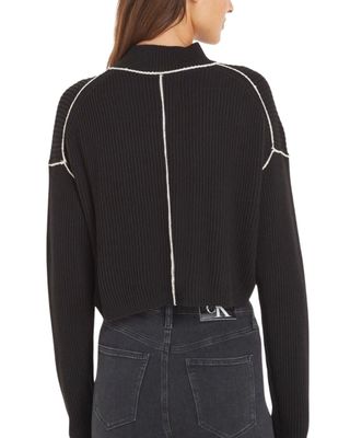 Black Cropped Sweater