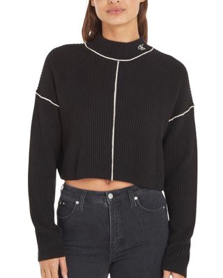 Black Cropped Sweater