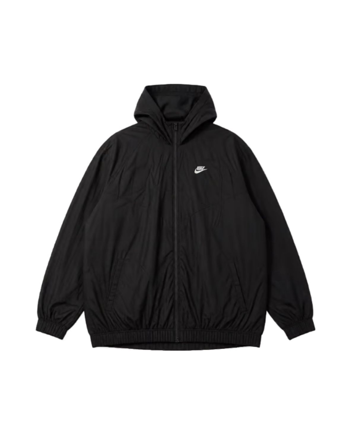 Dark Grey Hooded Windbreaker Jacket