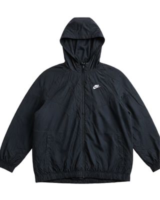 Dark Grey Hooded Windbreaker Jacket