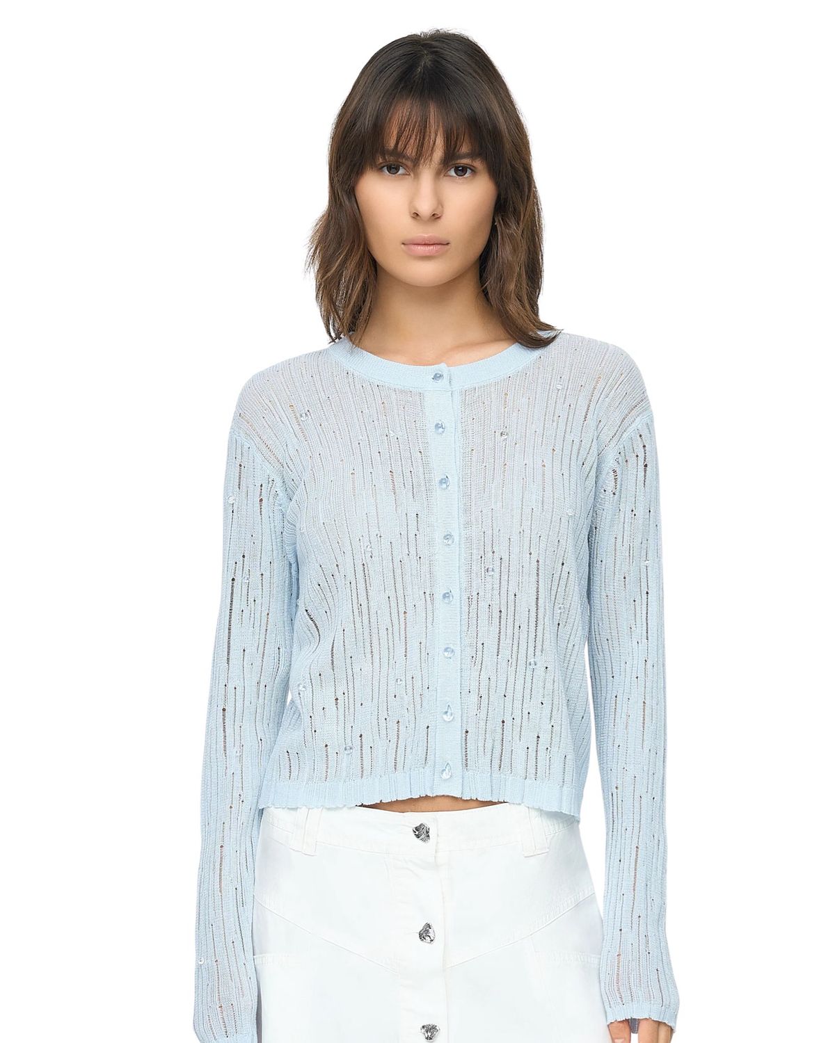 Baby Blue Pearl Cardigan