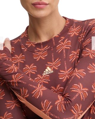 Maroon Palm Print Bodysuit