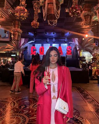 Silk Shiny Pink Blazer