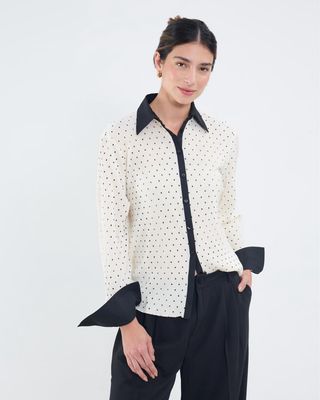 Polka Dots Silk Shirt
