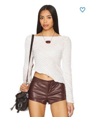 White Sleeve Design Top