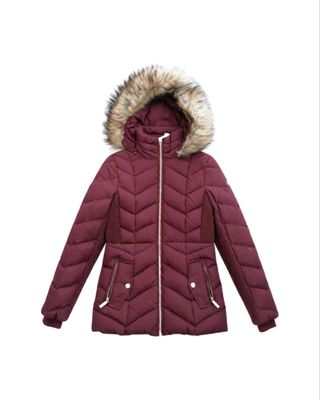 Burgundy Jacket + Removable Fur Hood Burgundy Jacket + Removable Fur Hood