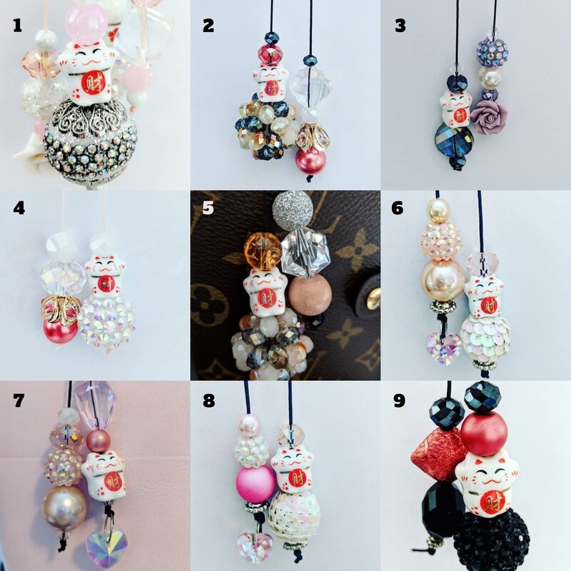AlnCreationsbyAshley&#39;s Maneki-Neko Cat Planner Charm Collection