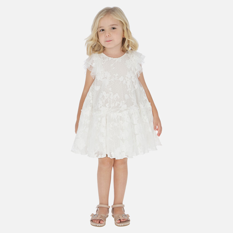 Mayoral Tulle Dress White 3921