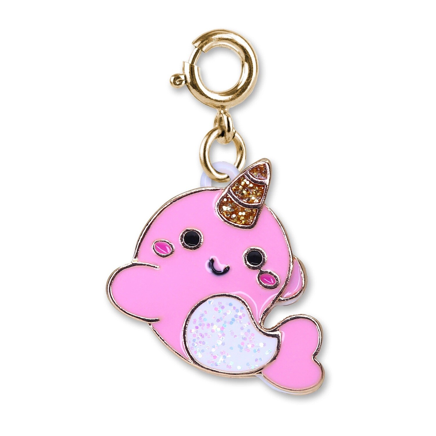 Charm It Gold Glitter Narwhal Charm CICC1380*