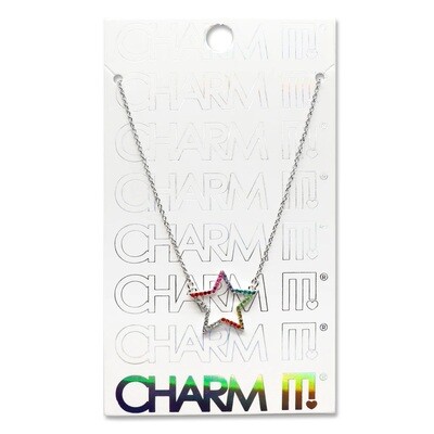 Charm It Rhinestone Star Necklace CINC116