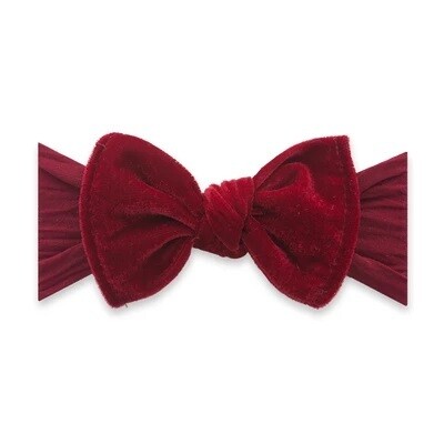 Baby Bling Velvet Knot Bow-Ruby*