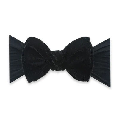 Baby Bling Velvet Knot Bow- Black*