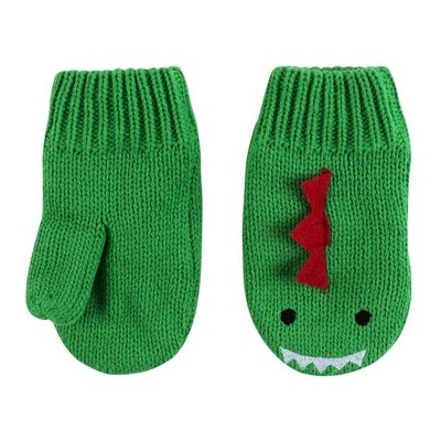 ZooCChini Dinosaur Knit Mitten 12-24M*