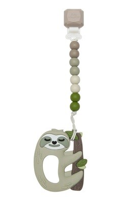 Loulou Lollipop Silicone Teether Gem Set- Sloth 