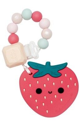 Loulou Lollipop Silicone Teether Gem Set - Strawberry 506