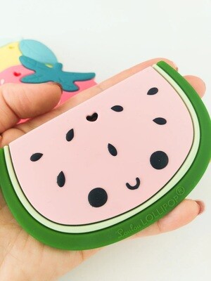 Loulou Lollipop Silicone Teether Gem Set- Watermelon 