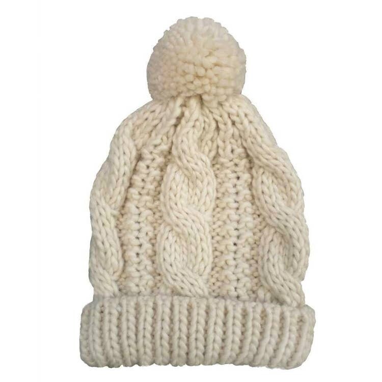 Natural Cable Beanie