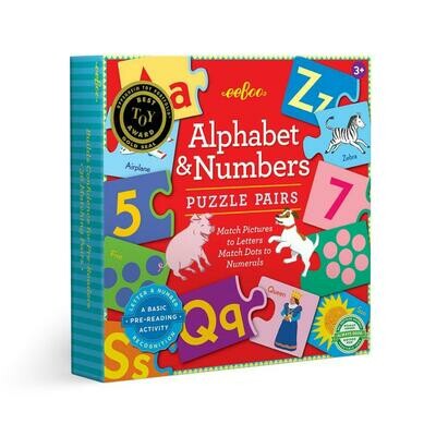 eeBoo Alphabet &amp; Numbers Puzzle Pairs*