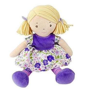 Tikiri Lil Peggy Doll Blond Hair With Lilac &amp; Pink Dress