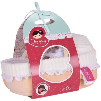 Tikiri Carry Cot With Baby Grace,Bottle &amp; Blanket