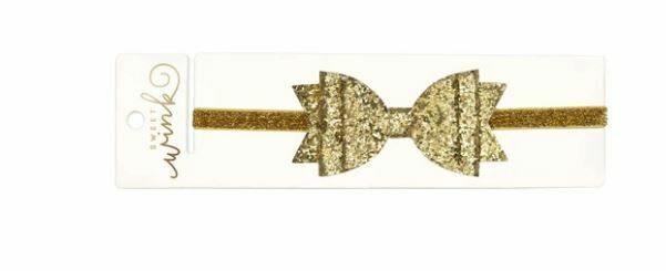 Sweet Wink Gold Glitter Bow*