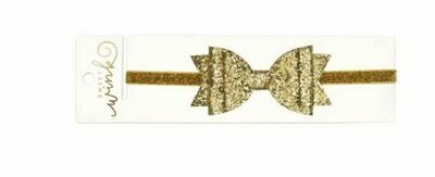 Sweet Wink Gold Glitter Bow*