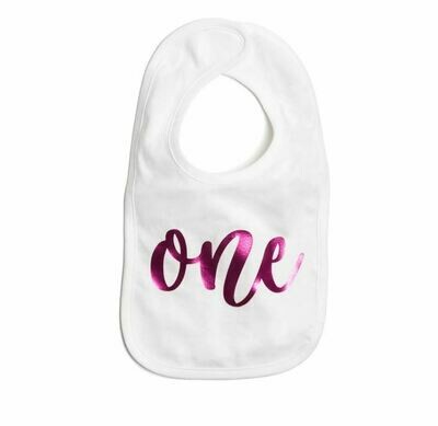 Sweet Wink Baby Girl One First Birthday Bib