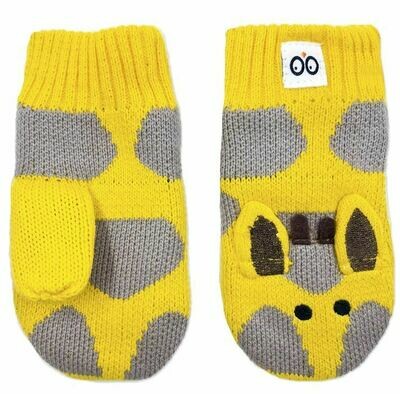 Zoocchini Baby Knit Mittens Giraffe 12-24M*