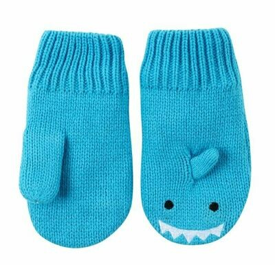 Zoocchini Baby Knit Mittens Shark 6-12M*