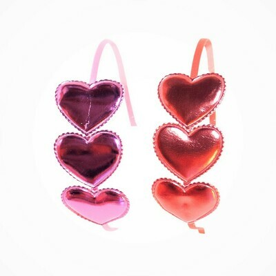 Bows Arts Metallic Heart Headband