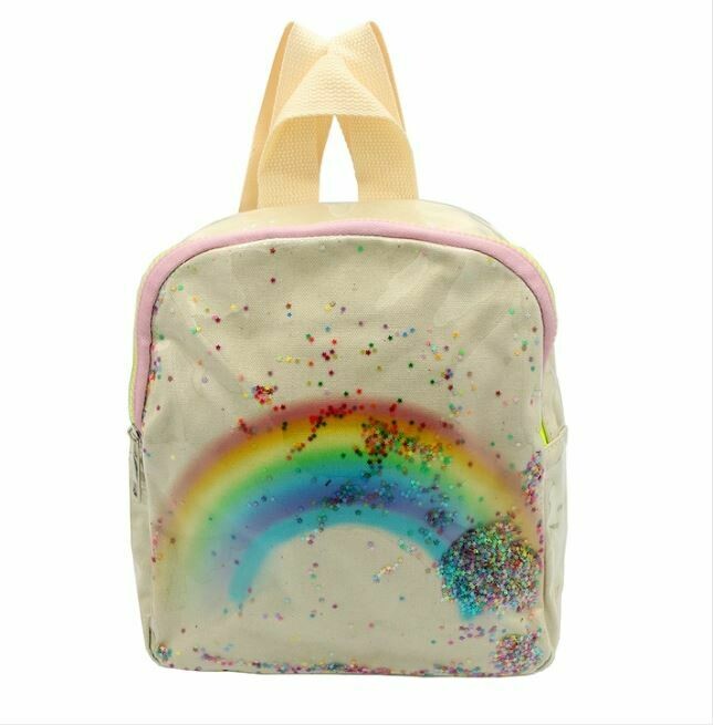 Sparkle Sisters Rainbow Backpack-White