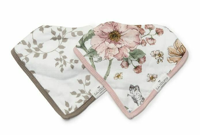 Loulou Lollipop Bandana Bib Set- Secret Garden* 976
