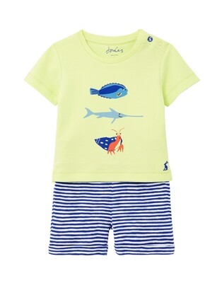 Joules Baby Lime Fish Shorts Set 835