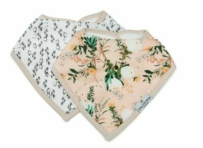 Loulou Lollipop Bandana Bib Set- Blushing Portea
