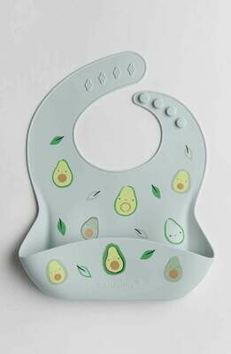 Loulou Lollipop Silicone Bib Printed-Avocado 910
