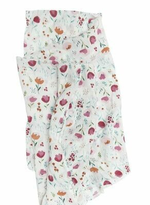 Loulou Lollipop Muslin Swaddle- Rosey Bloom