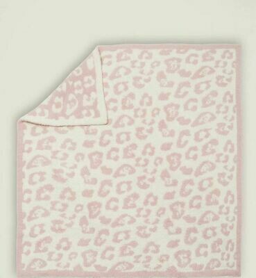 Barefoot Dreams CozyChic In The Wild Blanket Blanket Dusty Rose/Cream