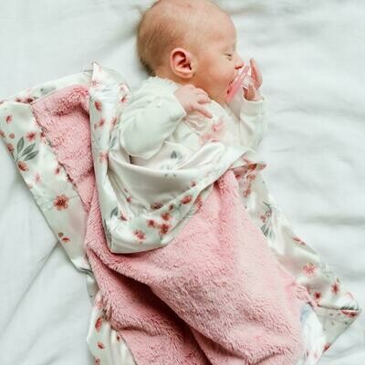 Saranoni Sakura Bloom Satin Back Mini Blanket 